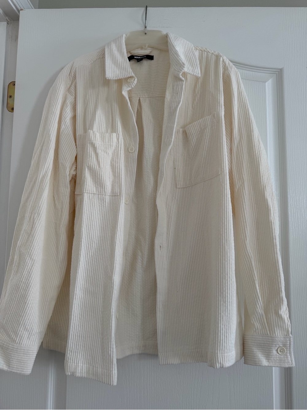 Fashion Nova Ivory Corduroy Shirt Jacket